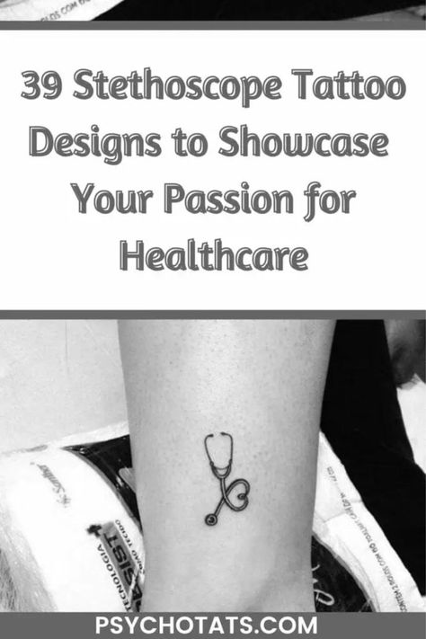 Stethoscope Tattoos Stethoscope Tattoo, Medical Tattoo, Meaningful Symbols, Tattoo Designs, Medicine, Medical, Tattoos, Design