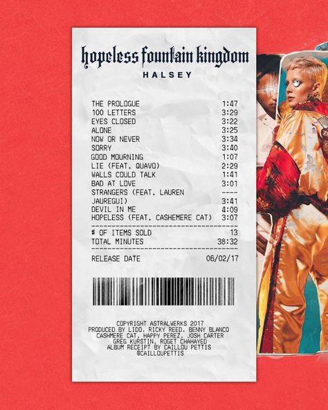 Halsey Hopeless Fountain Kingdom, Hopeless Fountain Kingdom, Halsey, Decor Ideas, Room Decor, Book Cover