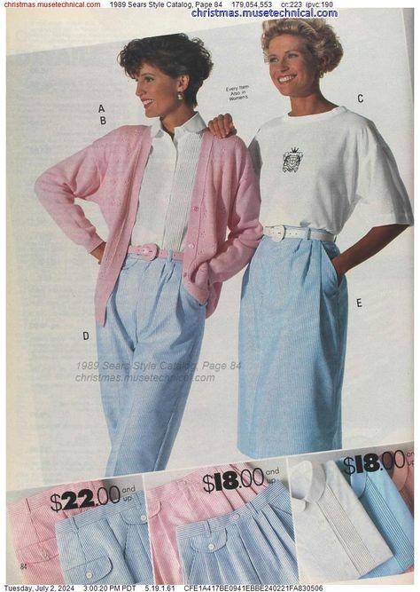 1989 Sears Style Catalog, Page 84 - Catalogs & Wishbooks 80s Woman Fashion, 1980s Looks, 80s Inspired Fashion, Early 90s Fashion, 80s Womens Fashion, 1980 Fashion, Old School Fashion, Sears Catalog, 80’s Fashion