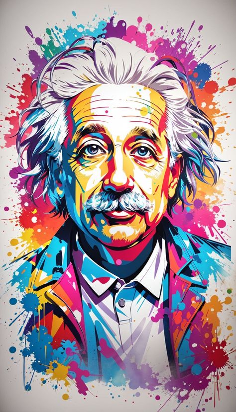 This colorful graffiti portrait of Albert Einstein is a stunning tribute to the genius physicist. The artist has used a variety of colors and techniques to create a truly unique and eye-catching image. Robert Einstein, Goat Party, Graffiti Portrait, Abstract Art Images, Colorful Graffiti, School Murals, Arte 8 Bits, Black Art Painting, E Mc2