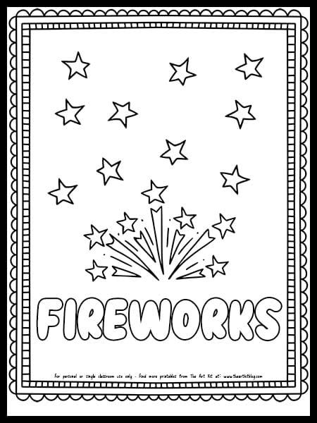 Firework Colors, July Colors, Fun Printables, Camp Ideas, Resource Library, Summer Camp, Coloring Page, Fireworks, Coloring Pages