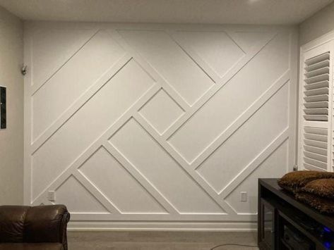 BidaBidaDesing - Etsy Trim Wall Design, Unique Wall Design, Batten Walls, Trim Wall, Accent Wall Design, Accent Wall Designs, Wood Accent Wall, Accent Walls In Living Room, Wall Trim