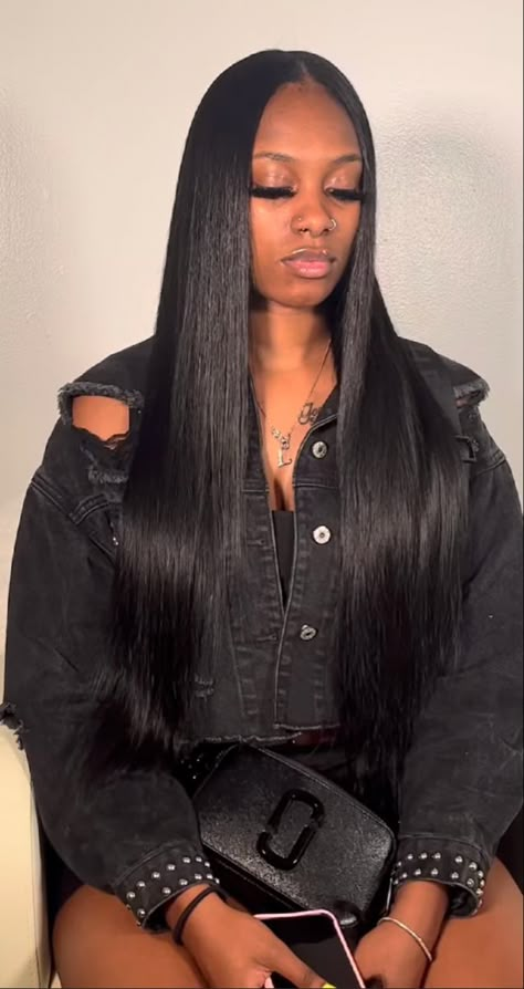 26 28 30 Inch Sew In, Multi Hairstyles, Sew In Straight Hair, Short Hair Blowout, Middle Part Sew In, Weave Ponytail Hairstyles, Middle Part Hairstyles, Peekaboo Hair, Sew In Hairstyles