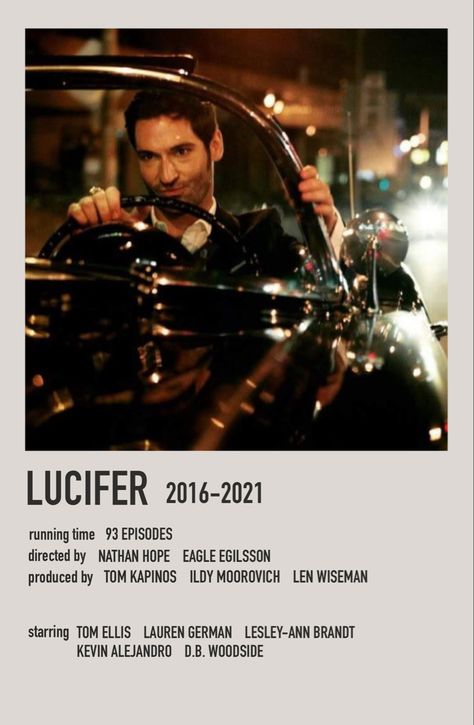 Lucifer Movie Poster, Lucifer Movie, Joe Henderson, Lesley Ann Brandt, Posters Minimalist, Movie Card, Sherlock Holmes Bbc, Lauren German, Film Posters Minimalist