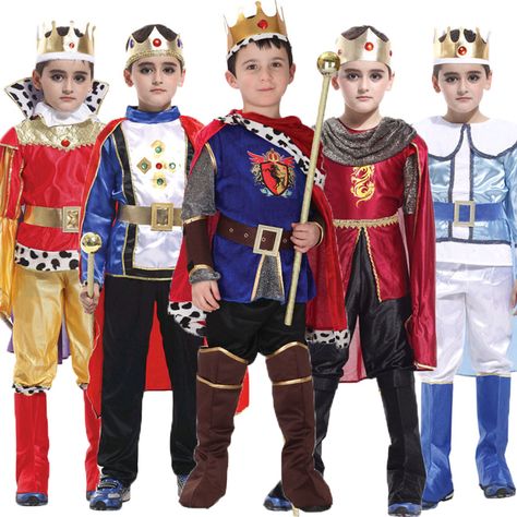 Prince Costume For Kids, Prince Costume For Boy, Masquerade Party Dresses, Career Costumes, Best Kids Costumes, Prince Costume, King Costume, Knight Costume, Costume For Kids