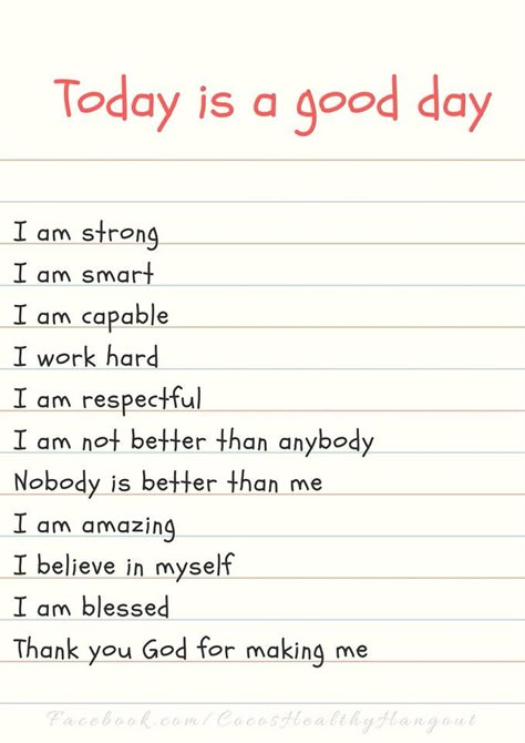 DAILY AFFIRMATION FOR MY 7 YEAR OLD <3  I have taped on bathroom mirror and he reads every morning before school. Skin Care Hacks, Morning Before School, Kids Affirmations, Positive Affirmations For Kids, Today Is A Good Day, Before School, Affirmations For Kids, Prayers For Children, Mindfulness For Kids