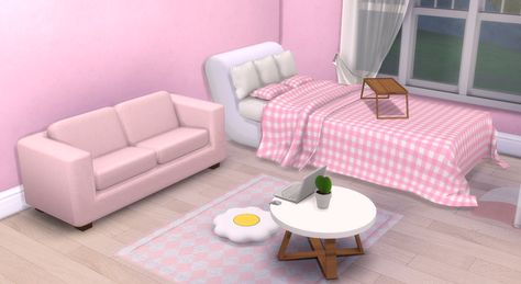 Sims 4 Cc Pink Bed, Sims 4 Bedding, Pink Bedroom Set, Sims Decor, Sims 4 Beds, Sims 4 Patreon, Cc Furniture, Sims 4 Bedroom, Free Sims 4