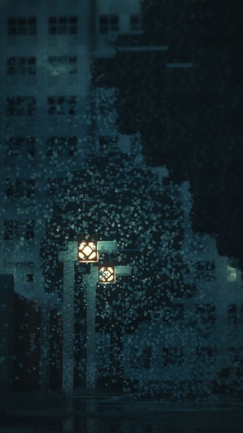 winter in minecraft Winter Minecraft Wallpaper, Minecraft Wallpaper Aesthetic, Snow Minecraft, Realistic Minecraft, Pixel Wallpaper, Pretty Vibes, Minecraft Aesthetic, Pixel Art Landscape, Snow Night