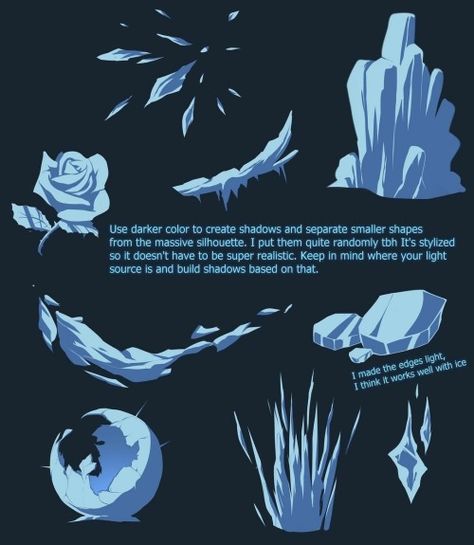 How to Art — Ice Tutorial by kantakerro Ice Tutorial, Ice Drawing, Ice Magic, Concept Art Tutorial, Super Powers Art, Magic Design, Concept Art Drawing, Digital Painting Tutorials, Anime Drawings Tutorials