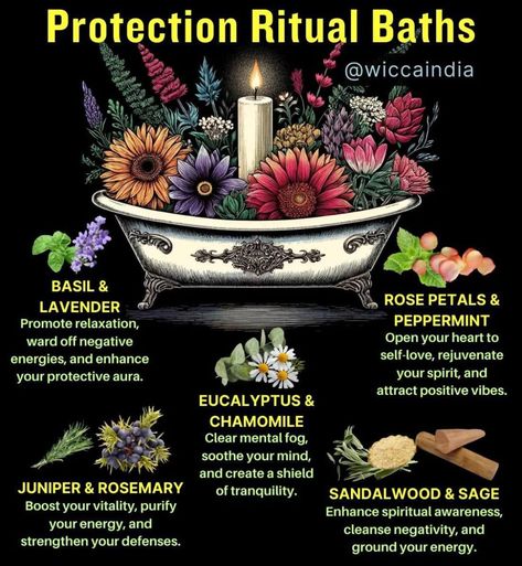 Witch Bath Salts, Ritual Bath Recipes, Cleansing Bath Ritual, Witchy Bath, Witch Bath, Protection Rituals, Bath Rituals, Nature Witch, Moon Water