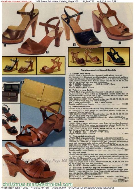 1979 Sears Fall Winter Catalog, Page 305 - Catalogs & Wishbooks Retro Shoes 70s, Nostalgia Fashion, Shoes 70s, 1970s Shoes, Bad Clothes, 1970 Fashion, Boogie Shoes, 70s Shoes, Retro Heels