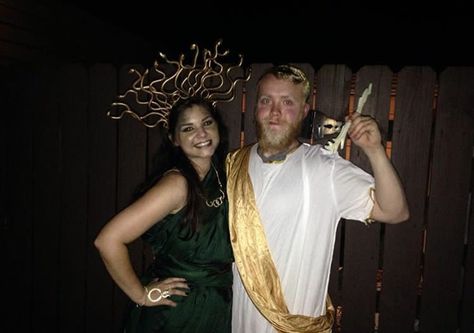 Medusa and Zeus.  Instagram.com/_theprodigaldaughter Academic Dress, Halloween Costumes, Halloween, Instagram