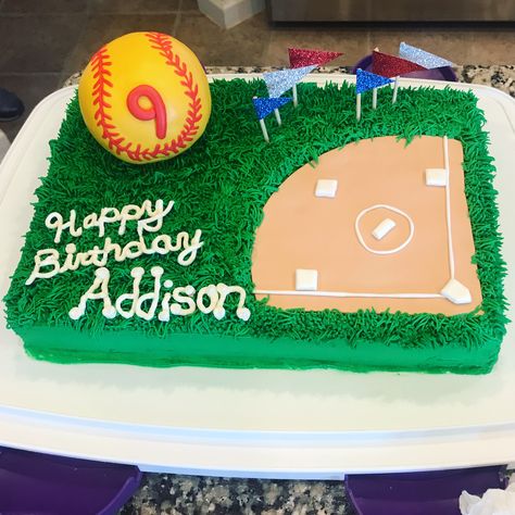 Baseball Birthday Cake Ideas, Softball Cake Ideas, Softball Birthday Cakes Ideas, Softball Themed Birthday Party, Softball Birthday Party Ideas, Softball Sheet Cake Ideas, Softball Sheet Cake, Softball Themed Birthday Cake, Softball Birthday Cookies