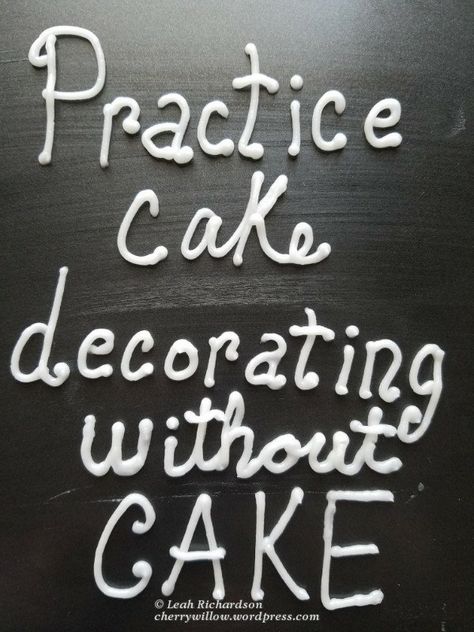 Practice Cake Decorating, Cake Cherry, Learn Cake Decorating, Vegetable Shortening, Decorating Frosting, Cake Lettering, Decorator Frosting, Frosting Techniques, Cake Decorating Icing