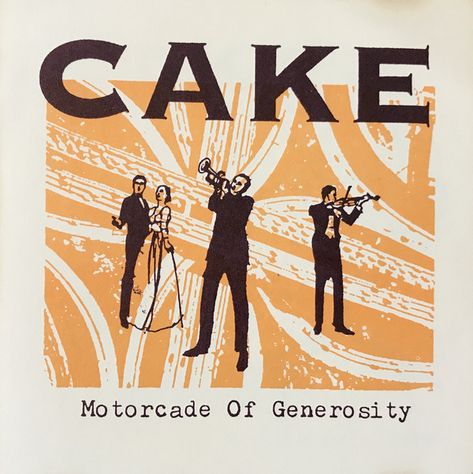 CAKE - "Motorcade of Generosity" is the debut studio album by Cake, released on this day (February 7) in 1994. Cake Band, Desert Island, Bake Shop, Band Posters, Laptop Wallpaper, Studio Album, Blackwork, Band, Cake