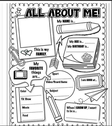 all about me printable All About Me Poster Printable Free, All About Me For Adults, Introduce Myself Ideas, Introduction Of Myself, Activity Pages For Kids Free Printables, All About Me Template, About Me Printable, About Me Worksheet, Me Worksheet