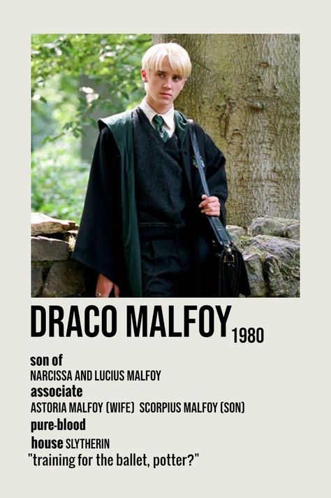 draco malfoy from harry potter Harry Potter Age, Meme Harry Potter, Stile Harry Potter, Polaroid Posters, Harry Potter Poster, Draco Malfoy Aesthetic, Buku Harry Potter, Tom Felton Draco Malfoy, Film Posters Minimalist