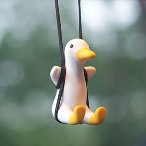 Car Hanging Accessories, Cool Car Accessories, Duck Toy, Cool Car, Your Spirit Animal, Rear View Mirror Charm, Car Hanging, Car Toy, Cute Clay