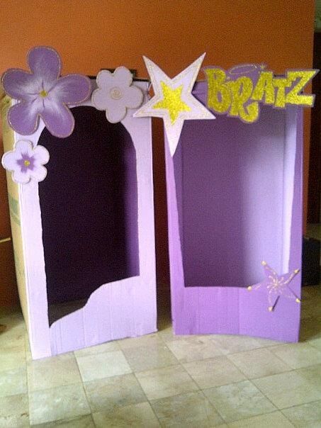 My husband and I made these refrigerator size doll boxes for Danni Jo's party photo booth. Refrigerator Size, Booth Diy, Cute Birthday Ideas, Bachelorette Party Planning, Box Photo, Birthday Party Theme Decorations, Diy Photo Booth, Photo Booths, Star Party