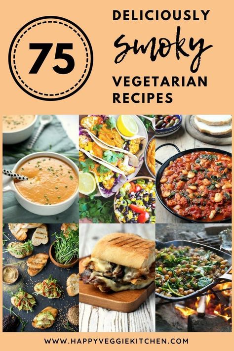 Exploring simple ways to build a delicious smoky flavor into meatless dishes, and a collection of 75+ smoked vegetarian and vegan recipes! Featuring recipes using smoked cheese, smoked paprika, liquid smoke, chipotles and other smoky meatless ingredients. Recipes For Vegetarians, Cook Vegetarian, Meatless Dishes, Vegetarian Recipes Dinner Healthy, Healthy Vegetarian Dinner, Easy Vegetarian Dinner, Traeger Recipes, Vegetarian Sides, Smoked Cheese