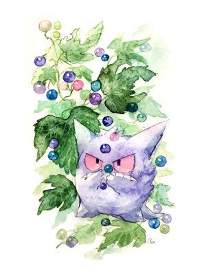 Ghost Type Pokemon, Pokemon Painting, Pokemon Craft, Pokemon Stickers, Pokemon Wallpaper, Cute Pokemon Pictures, Fancy Art, Watercolour Inspiration, Type Pokemon