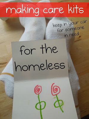 Act of Kindness: Care Kit for the Homeless - Pennies Of Time: Teaching Kids to Serve Neighborhood Ideas, Homeless Care Package, Blessing Bags, Glove Compartment, Act Of Kindness, Homeless Shelter, Service Projects, Care Packages, Teach Kids