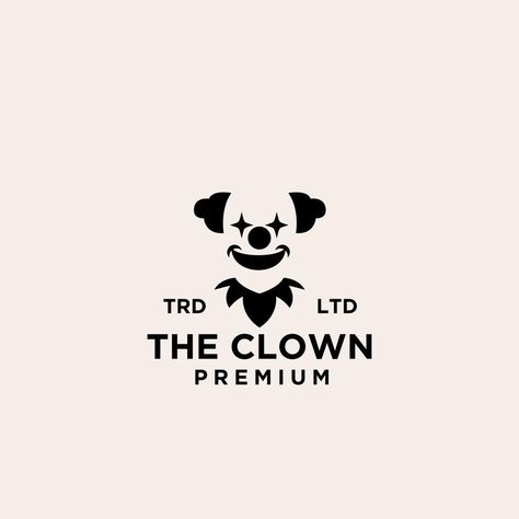 Premium clown  joker logo icon design vector illustration Clown Logo, Joker Logo, Logo Icons, Icon Design, Vector Illustration, Branding, Clip Art, ? Logo, Design