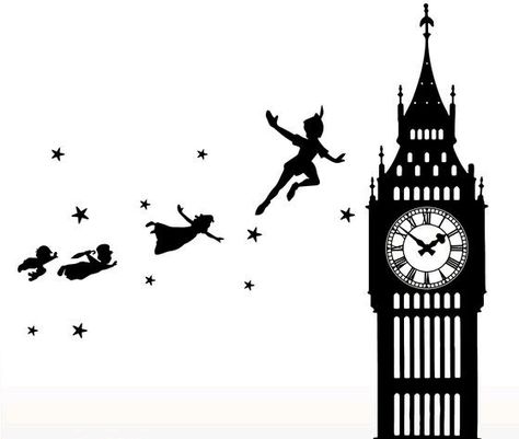 Peter Pan Peter Pan Stencil, Peter Pan Cricut, Peter Pan Silhouette Printable Free, Peter Pan Silhouette Flying, Peter Pan Svg Free, Peter Pan Artwork, Peter Pan Clock Tower, Peter Pan Background, Peter Pan Painting