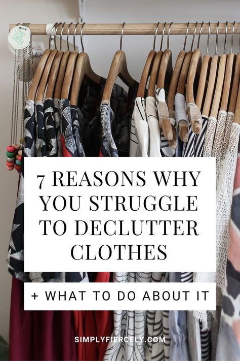 Decluttering Clothing, Clothing Declutter, Decluttering Clothes, Declutter Clothes, Too Many Clothes, Letting Go Of Clutter Quotes, Clothing Declutter Checklist, How To Decide What Clothes To Get Rid Of, Letting Go Of Stuff Clutter