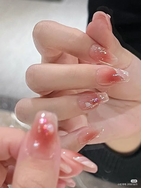 Nail Arts Ideas, Douyin Nails, Long Natural Nails, Simple Spring Nails, Asian Nails, Beauty Nails Design, Blush Nails, Pretty Gel Nails, Really Cute Nails