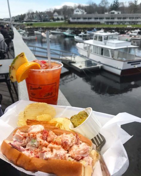 48 Hours in Ogunquit - The Maine Mag Roasted Octopus, Beach Rain, Maine Road Trip, Cream Cheese Pastry, Sunday Morning Breakfast, Ogunquit Maine, Lobster Boat, Croissant Breakfast, Cheese Pastry