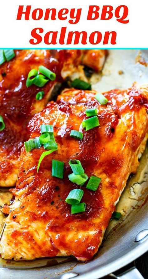 Honey BBQ Salmon makes a quick and easy weeknight dinner. Honey Bbq Salmon, Sweet And Tangy Bbq Sauce, Bbq Salmon Recipes, Spicy Southern Kitchen, Bbq Salmon, Hot Coals, Grilled Salmon Recipes, Tangy Bbq Sauce, Southern Kitchen