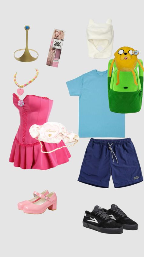 princess bubblegum and finn adventure time costume Finn Adventure Time Costume, Princess Bubblegum And Finn, Princess Bubblegum Halloween, Princess Bubblegum Outfits, Princess Bubblegum Costumes, Princess Bubblegum Cosplay, Adventure Time Costume, Finn Adventure Time, Time Costume