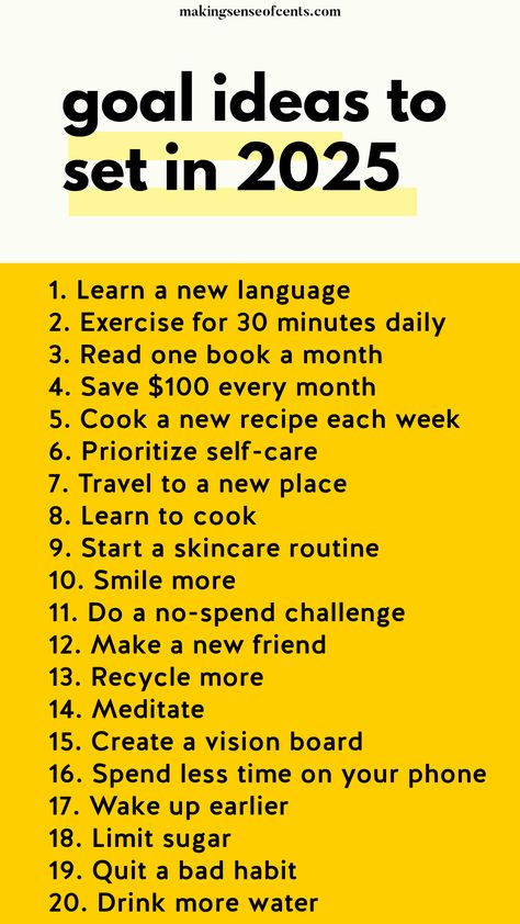 How To Reach Your 2025 Goals. Wow, can you believe that the year is almost over? This means that it's the time of year when people start thinking about their 2025 goals. It's only normal, a new year offers the possibility for a new you, right? New Year To Do List Good Ideas, What Goals Should I Set, New Year Things To Start, How To Start 2025, Goals 2025 Ideas, How To Start New Year, Plans For 2025, How To Start A New Year, Ideas For 2025