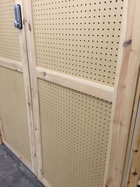 Pegboard Cabinet Door, Pegboard Door, Pegboard Kitchen, Creative Room, Studio Spaces, Bedroom Interiors, Indoor Greenhouse, Inside Door, Pantry Door