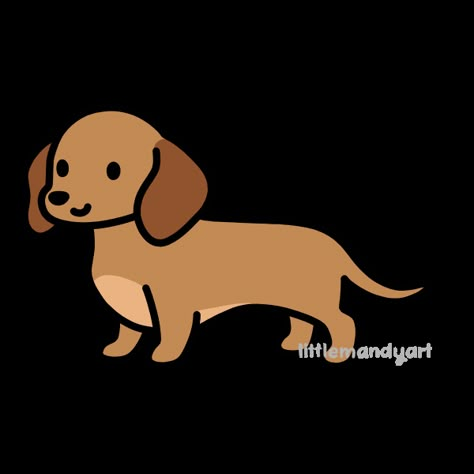 Cute red dachshund sticker Cute Animal Drawing Ideas, Little Things To Draw, Dachshund Drawing, Animal Drawing Ideas, Dachshund Cartoon, Cute Dog Drawing, Paper Dog, How To Draw Cute, Red Dachshund