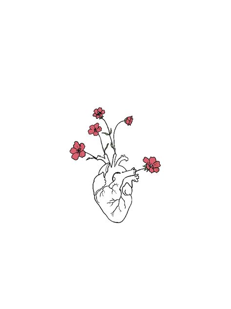 Human Heart Tattoo, Heart Flower Tattoo, Blooming Heart, Floral Back Tattoos, Ear Tattoo Ideas, Flower Pattern Drawing, Fire Tattoo, Heart Tattoo Designs, Cute Small Tattoos