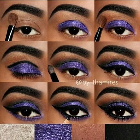 Gorgeous eye makeup Eyeshadow Step By Step, Make Up Designs, Makeup Tutorial Foundation, Purple Eye Makeup, Makeup Tip, Makeup Steps, Smokey Eyeshadow, Eye Makeup Pictures, Eye Makeup Steps