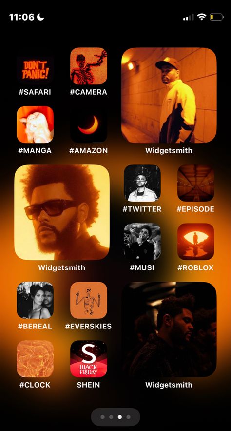 The Weeknd Phone Theme, The Weeknd Homescreen Layout, Samsung Homescreen, Layout Phone, Wallpaper Layout, Phone Widget, Home Screen Layout, Iphone Themes, Iphone Home Screen