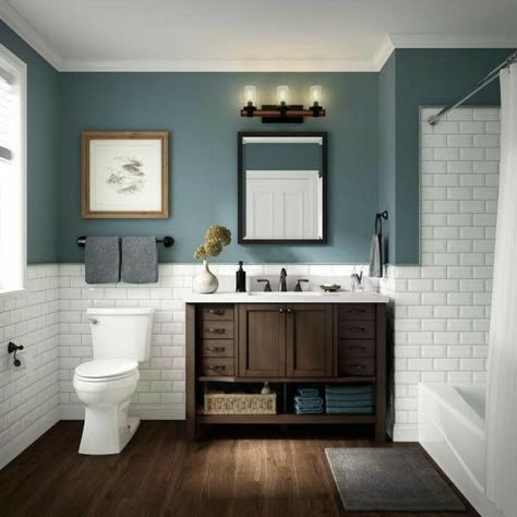 Makeover Kamar Mandi, Budget Living, Diy Budget, Bad Inspiration, Bathroom Paint Colors, Living Ideas, Inspiring Spaces, Minimalist Bathroom, Bathroom Colors