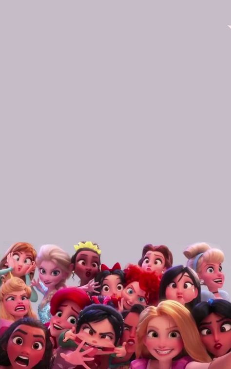 Vanellope and the Disney Princesses Funny Faces Lock Screen • Phone Wallpaper {Ralph Breaks the Internet, Wreck it Ralph 2} Humor Disney, Disney Princess Funny, 1 Wallpaper, Karakter Disney, Princess Wallpaper, Cute Disney Pictures, Disney Collage, Funny Iphone Wallpaper, Princess Pictures