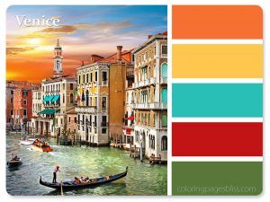 Venice Italy Color Palette Polymer Clay Recipes, Mediterranean Color Palette, Clay Recipes, Exterior House Color, Italian Colors, Pallet Painting, European Destinations, Cool Coloring Pages, Color Inspo