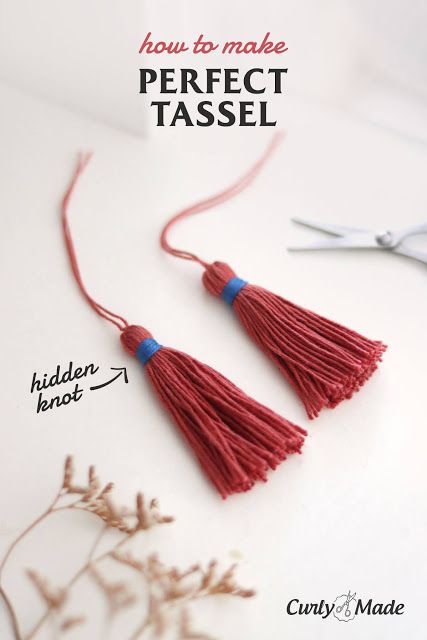 How To Tie Tassels with a Hidden Knot - Curly Made Tassels Diy Tutorials, Hidden Knot, How To Tie A Knot, Embroidery Floss Crafts, Tassels Tutorials, Knot Rope, Social Media Blog, Oyster Shell Crafts, How To Make Tassels