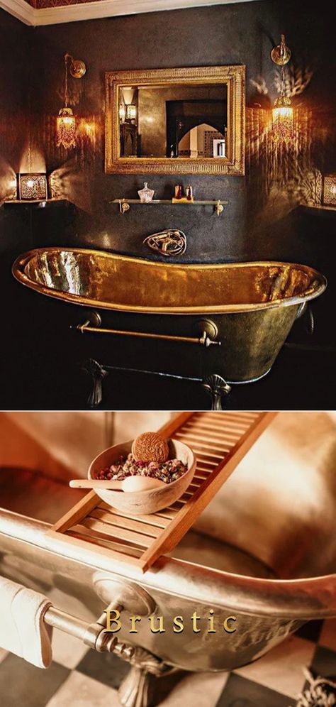 Experience luxury with our Antique Brass Clawfoot Bathtub, meticulously crafted from solid brass. Handmade using 100% natural brass, this slipper bath combines timeless elegance with durability. The antique brass finish not only enhances its vintage appeal but also provides excellent resistance to tarnishing and corrosion. Elevate your bathroom with the opulence and craftsmanship of our Antique Brass Clawfoot Bathtub, designed to be a standout feature in any home. Bone Tree, Gold Bathtub, Brass Bathtub, Slipper Bath, Large Baths, Dream House Rooms, Dream Bathroom, Clawfoot Bathtub, House Rooms