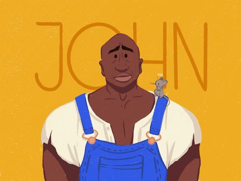 John Coffey Illustration by tubik.arts  #design #illustration #art #digitalart #illustrationart #graphicdesign John Coffey, Halloween Illustration, Art Case, Article Design, Landing Pages, People Illustration, Digital Art Illustration, Landscape Illustration, Mascot Design