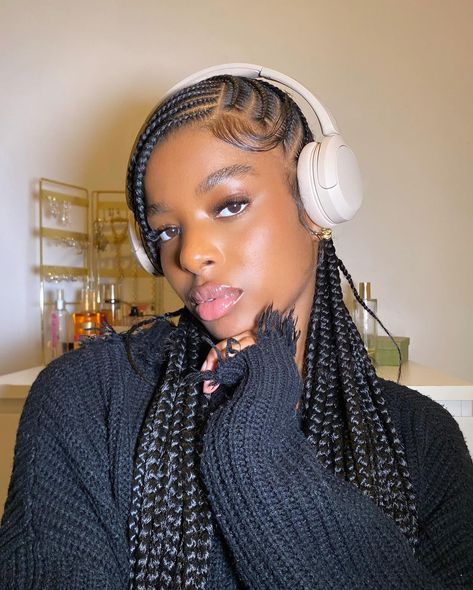 Brown Cornrows Braids Black Women, Blond Cornrows Black Women, 2000s Cornrows, 2000s Cornrow Hairstyles, 2000 Cornrows, Cute Box Braids, Cute Box Braids Hairstyles, On Repeat, Box Braids Hairstyles