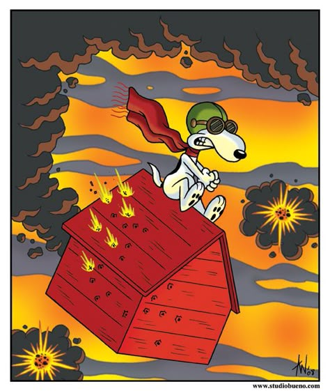 "Curse You Red Baron." Snoopy fighting the Red Baron Red Baron Snoopy, Snoopy Red Baron, Wallpaper Snoopy, The Red Baron, Snoopy Collection, Sally Brown, Snoopy Comics, Snoopy Cartoon, Snoopy Funny