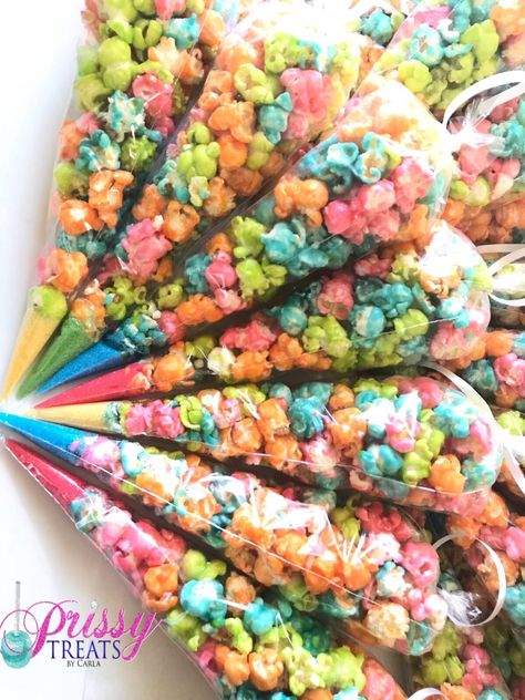 Neon Birthday Party Food Ideas, Neon Birthday Food Ideas, Neon Birthday Party Snacks, Neon Party Snack Ideas, Neon Party Food Ideas, Neon Party Treats, Neon Food Ideas, Neon Rice Krispy Treats, Neon Popcorn