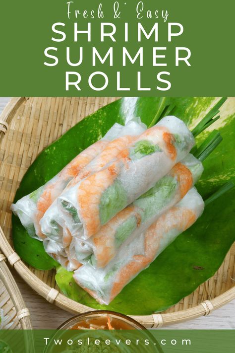 Shrimp Wraps Recipes Spring Rolls, Healthy Shrimp Spring Rolls, Crab Summer Rolls, Shrimp Summer Rolls Recipe, Thai Shrimp Spring Rolls, Summer Shrimp Rolls, Shrimp Rice Wraps, Salad Rolls Vietnamese, How To Roll Spring Rolls