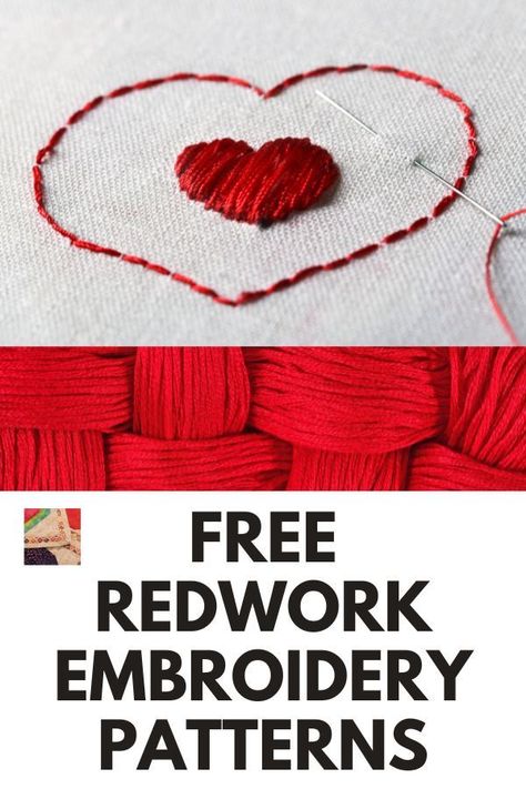 Redwork Patterns Free, Red Work Embroidery Patterns Free, Redwork Embroidery Patterns Free, Primitive Embroidery Patterns Free, Hand Embroidery Designs Free, Embroidery Patterns Vintage Free, Free Christmas Embroidery Patterns, Red Work Embroidery, Vintage Embroidery Designs